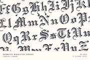 Decorative Hatched Blackletter Font, a Blackletter Font by Century Library (Thumbnail 1 of 5)