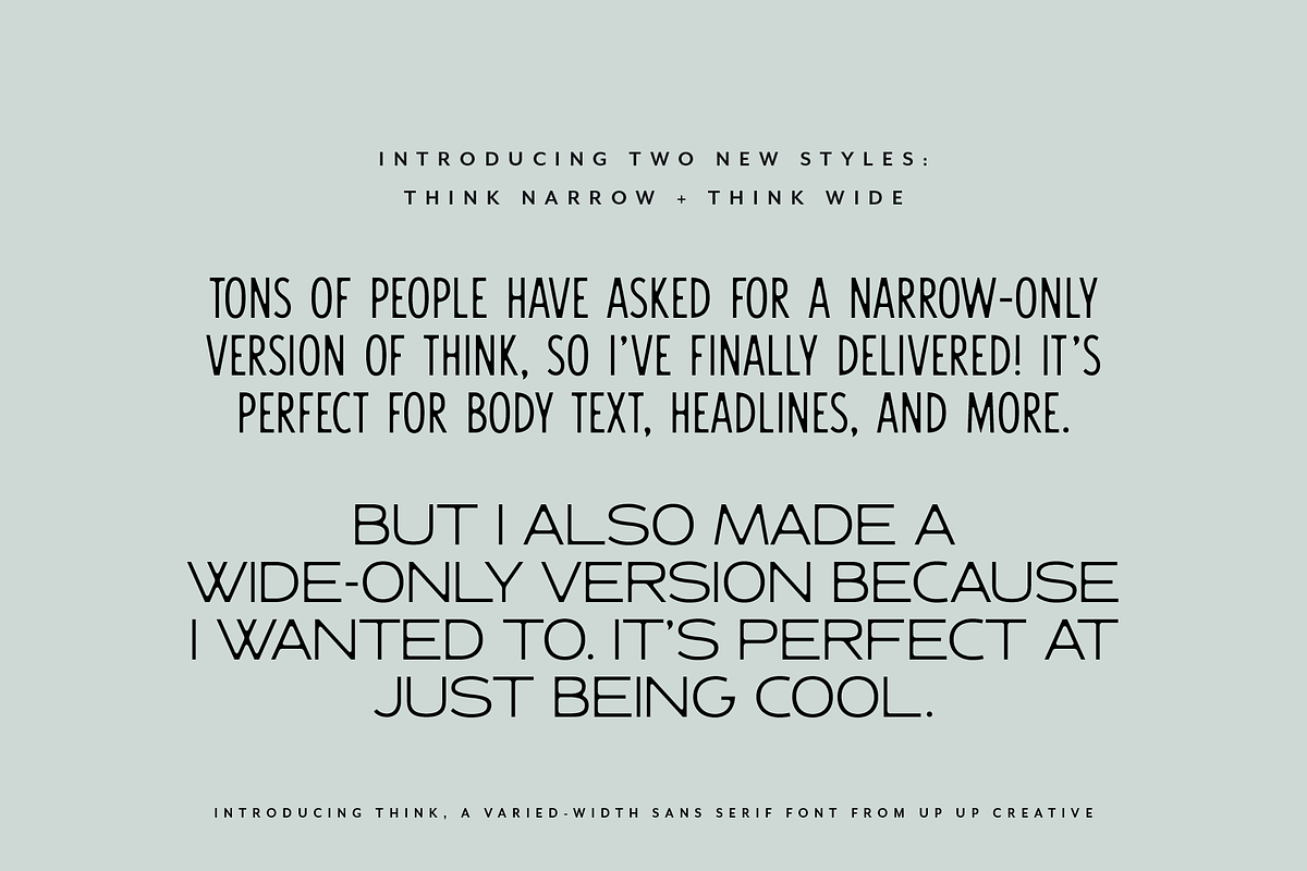 Think Sans Serif Font Family, a Sans Serif Font by Up Up Creative (Photo 13 of 13)