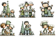 Christmas family Clipart, an Illustration by DreamArtGraphic (Thumbnail 4 of 5)