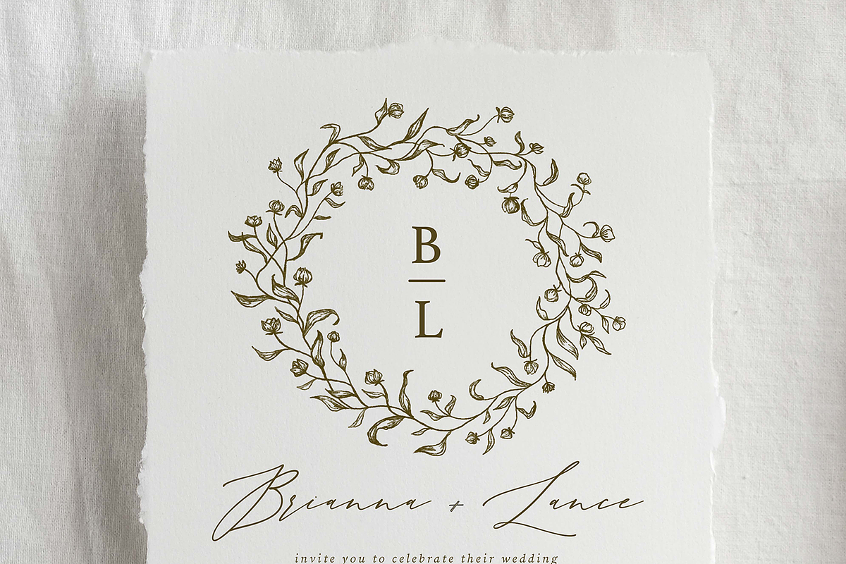 Brown Floral Frame, an Illustration by Jordyn Grace Design (Photo 2 of 2)