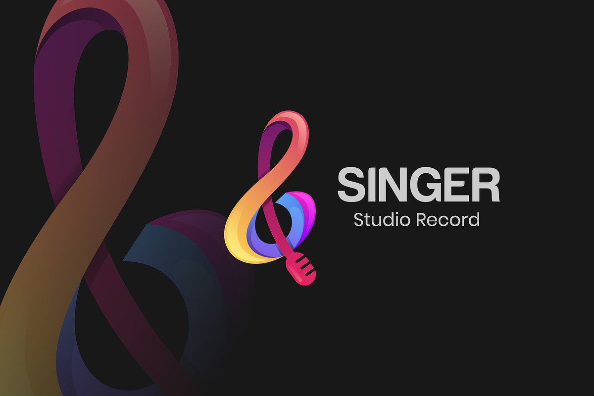 Singer Music Studio Logo Design, a Branding & Logo Template by Agung_cs (Photo 1 of 2)