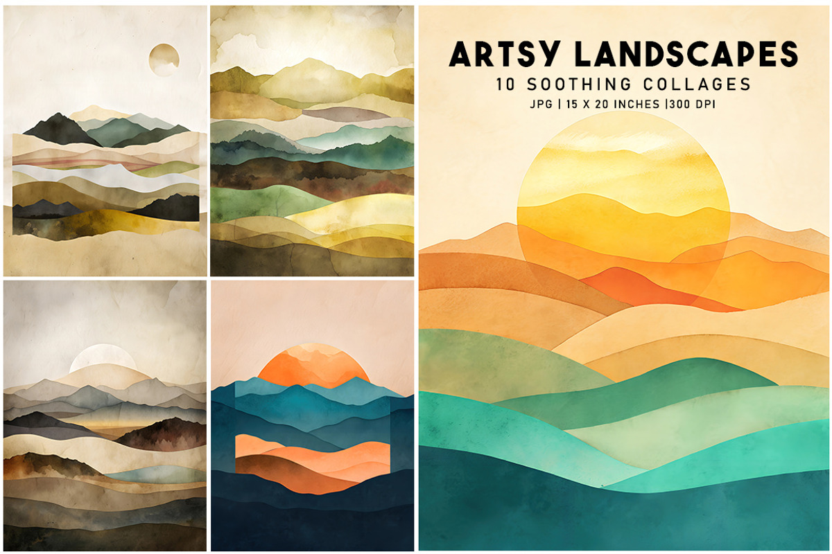 Artsy Landscapes, a Decorative Illustration by Digital Art Creations (Photo 3 of 7)