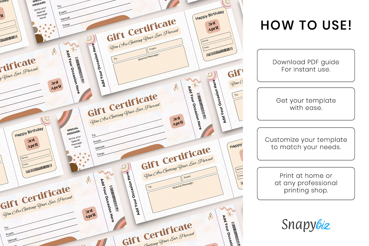 Editable Floral Gift Certificate, a Templates & Theme by Snapybiz (Photo 10 of 10)