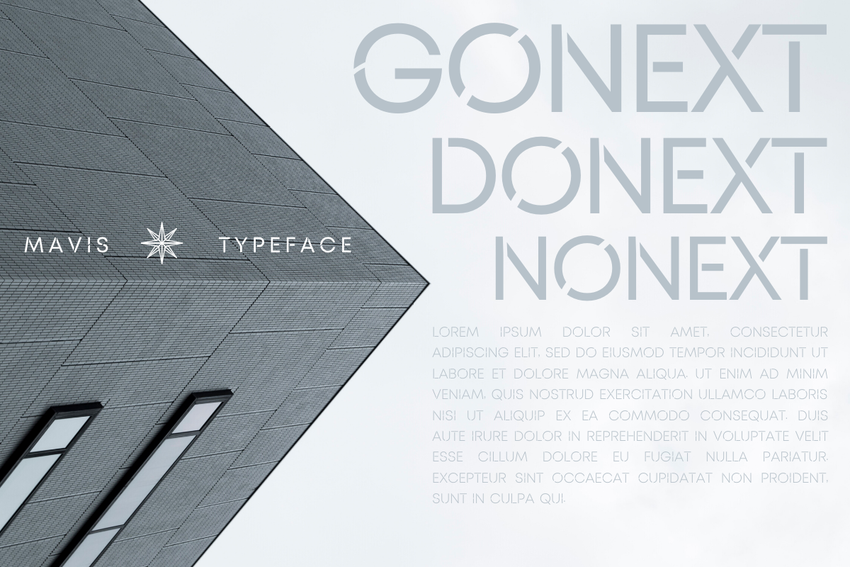 MAVIS SANS - FUTURISTIC TYPEFACE, a Sans Serif Font by CCS Type (Photo 14 of 20)