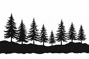 Pine Forest Silhouette Bundle, a Graphic by balal (Thumbnail 8 of 16)