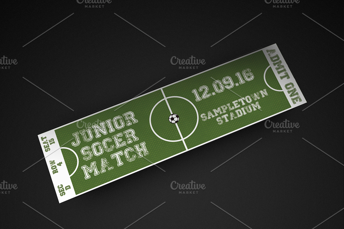 Soccer Event Ticket&Pass bundle, an Invitation Template by Konakchiev (Photo 7 of 7)