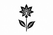 Black Floral Silhouette Set, an Illustration by balal (Thumbnail 7 of 21)
