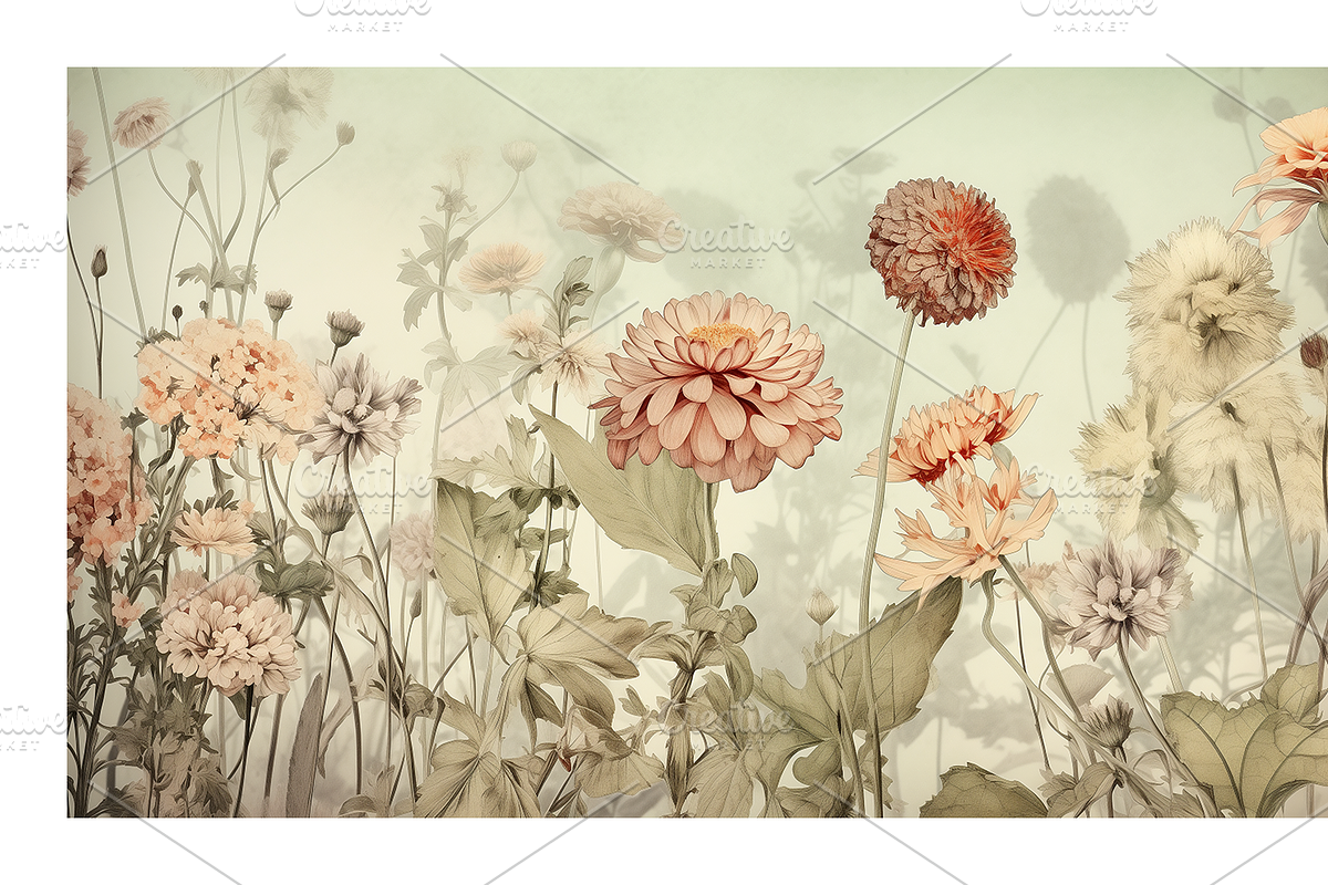 Zewe Collection · Retro Flowerscapes, a Decorative Illustration by milatovar (Photo 5 of 16)