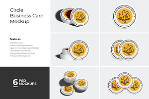 Circle Business Card Mockup