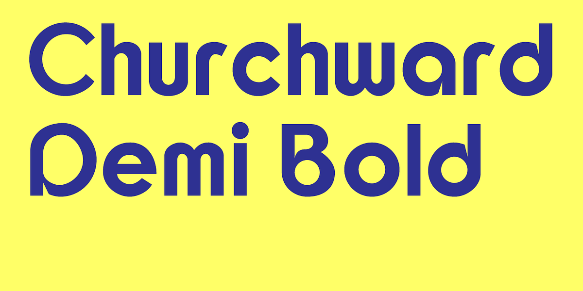 Churchward Demi Bold, a Sans Serif Font by Wooden Type Fonts