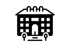 Colonial house solid icon, a Solid Icon by Creative priyanka