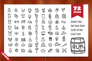 72 Doodle Elements Pack