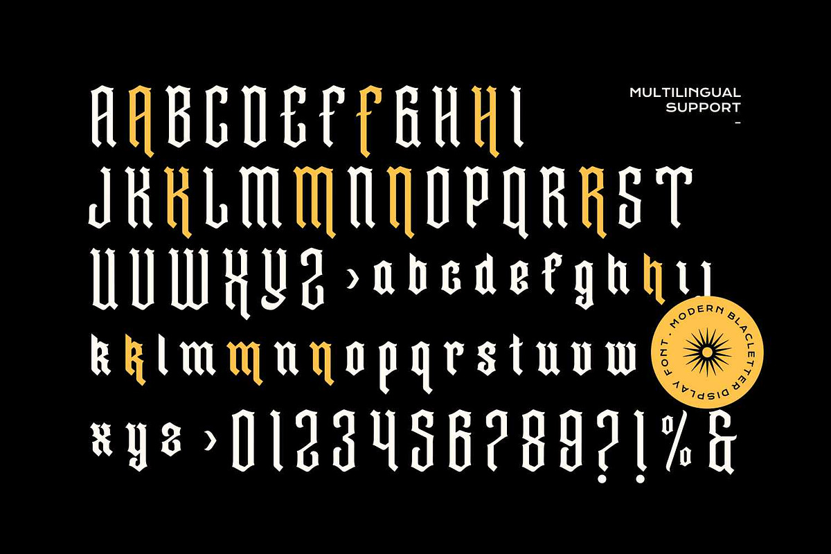 Youtesh - Blackletter Style Font, a Blackletter Font by Imoodev (Photo 5 of 5)