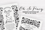 Floral Wedding Templates EPS & JPG, an Invitation Template by Pixejoo (Thumbnail 1 of 4)