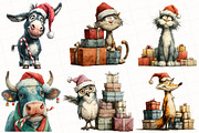 Whimsical Christmas Animal Clipart, an Illustration by OK Design (Thumbnail 4 of 5)
