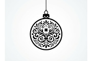 Festive Filigree Bauble Silhouette, an Object Graphic by Creativeshirt (Thumbnail 5 of 5)