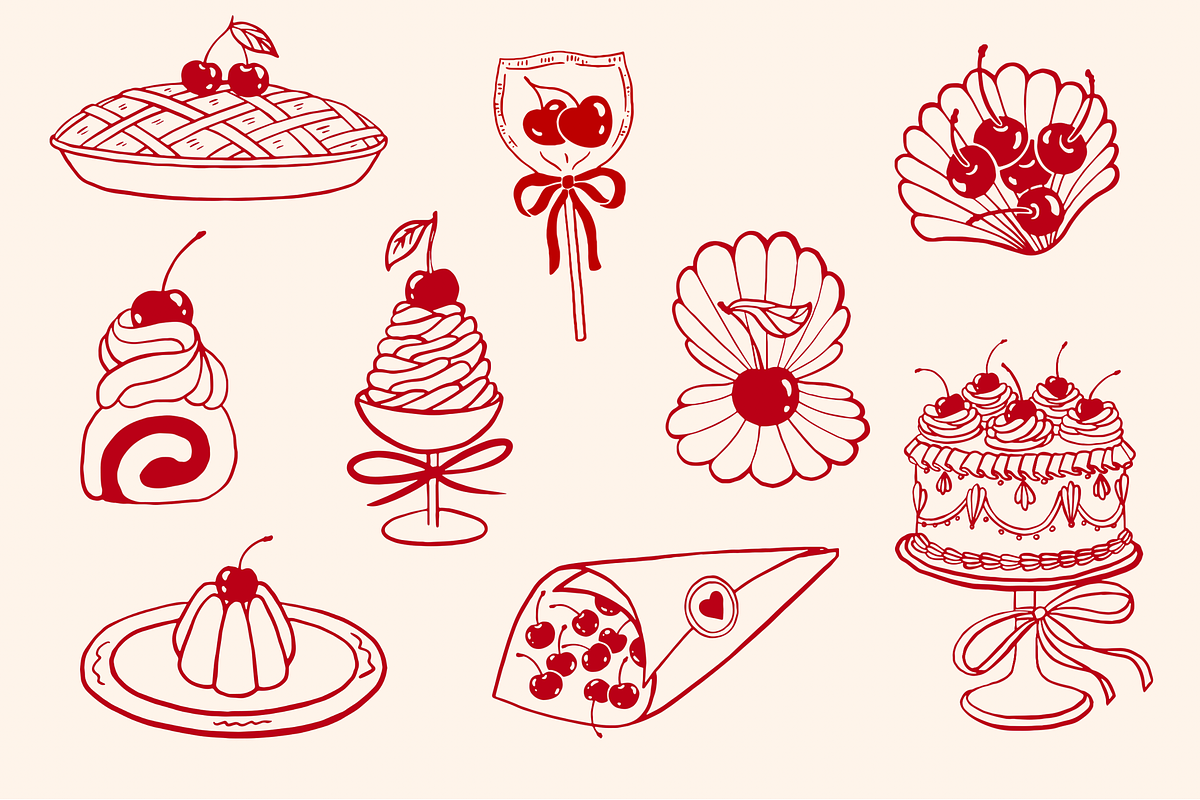 Whimsical Coquette Cherry Procreate, a Brushes & More by Veronika Gotovceva (Photo 5 of 7)