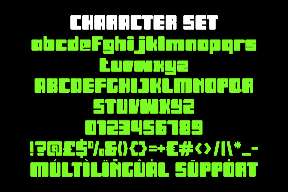 Blockron Industrial Tech Font, a Font by PutraCetol Studio (Photo 5 of 5)