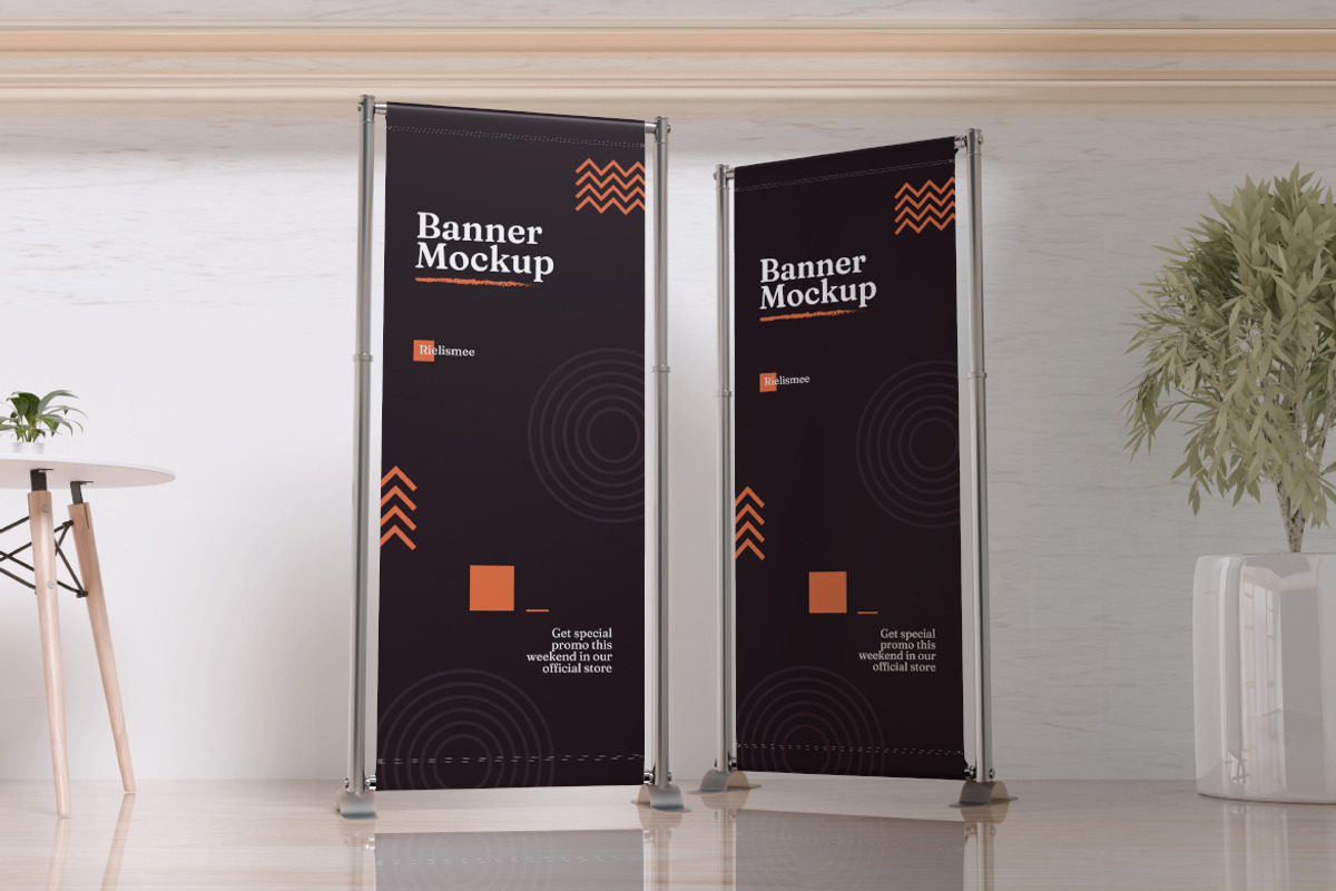 Banner Mockup Bundle Set, an Advertising Mockup by Rielismee (Photo 5 of 5)