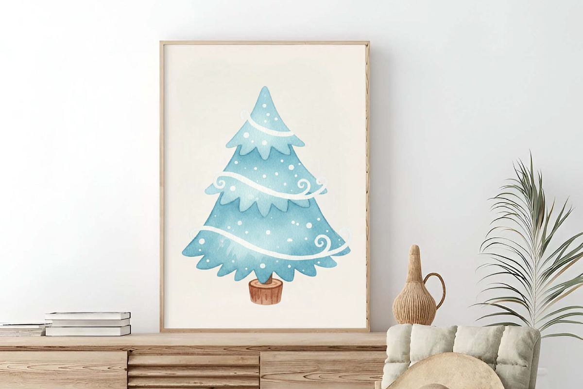 Watercolor Christmas Gift Clipart, an Illustration by SinaCreation (Photo 6 of 7)