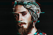 Glitch Photoshop Action preview 2