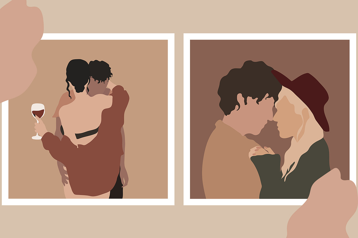 The Lovers Minimalist Graphic Art, a Decorative Illustration by Miracles Everywhere (Photo 4 of 12)