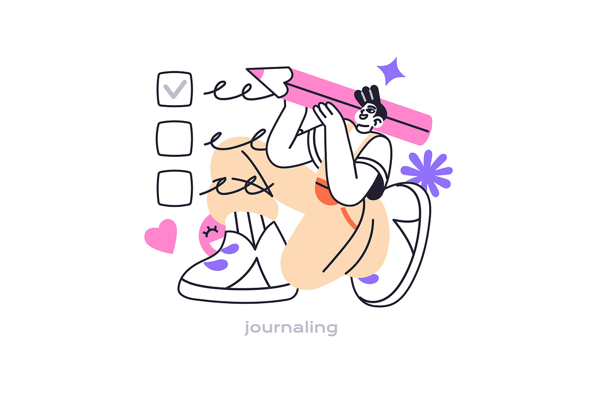 Personal development concept set, a Person Illustration by PaperTrident (Photo 25 of 27)