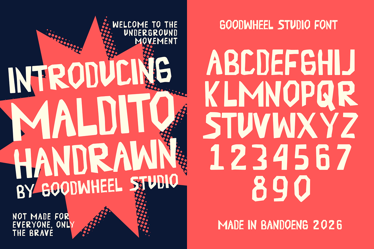 Maldito | Handdrawn Typeface, a Handwritten Font by Goodwheel Studio (Photo 8 of 8)