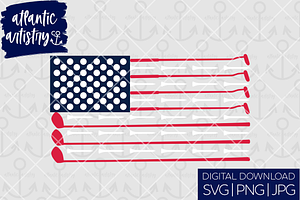 Golf themed American Flag SVG file, a Sport Illustration by Atlantic Artistry