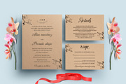 Kraft Wedding Invitation Set, an Invitation Template by TemplateCrafts (Thumbnail 1 of 4)