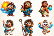 Funny Kawaii Jesus Clipart Bundle, an Illustration by DreamCafeArt (Thumbnail 4 of 8)