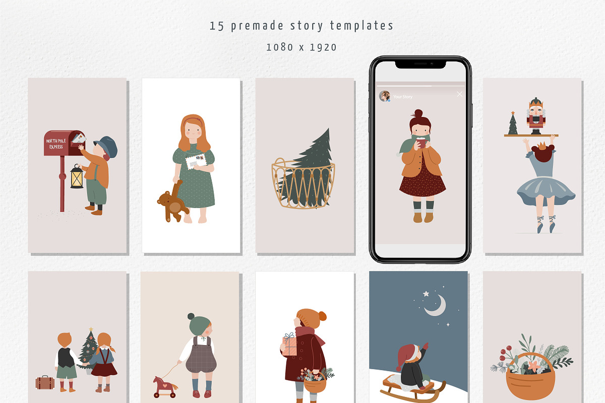 Nordic Winter Kids, a Decorative Illustration by Marish (Photo 9 of 16)
