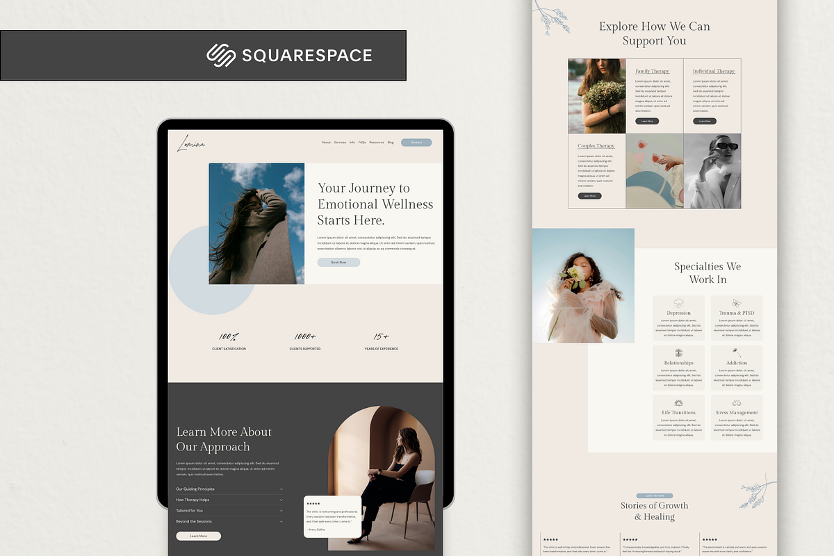 Squarespace Website Template Blue, a Squarespace Template by Breah Designs (Photo 1 of 10)
