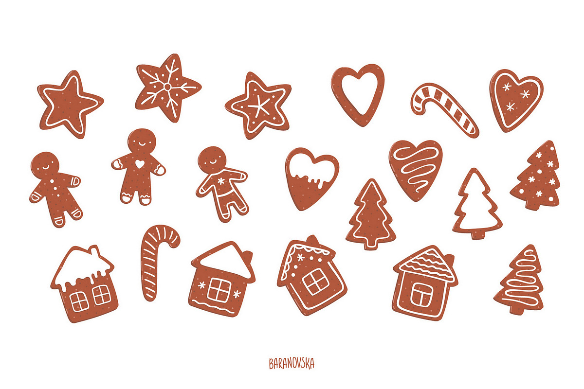 Gingerbread cookies, a Pattern Graphic by Baranovska (Photo 2 of 6)