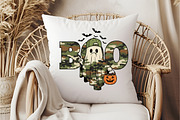 Camo BOO Halloween Sublimation PNG, an Illustration by DreamCafeArt (Thumbnail 6 of 6)