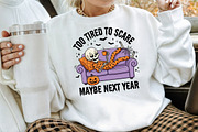 Tired Skeleton Halloween Lounge Art, a Seasonal Illustration by Creative Art (Thumbnail 3 of 3)