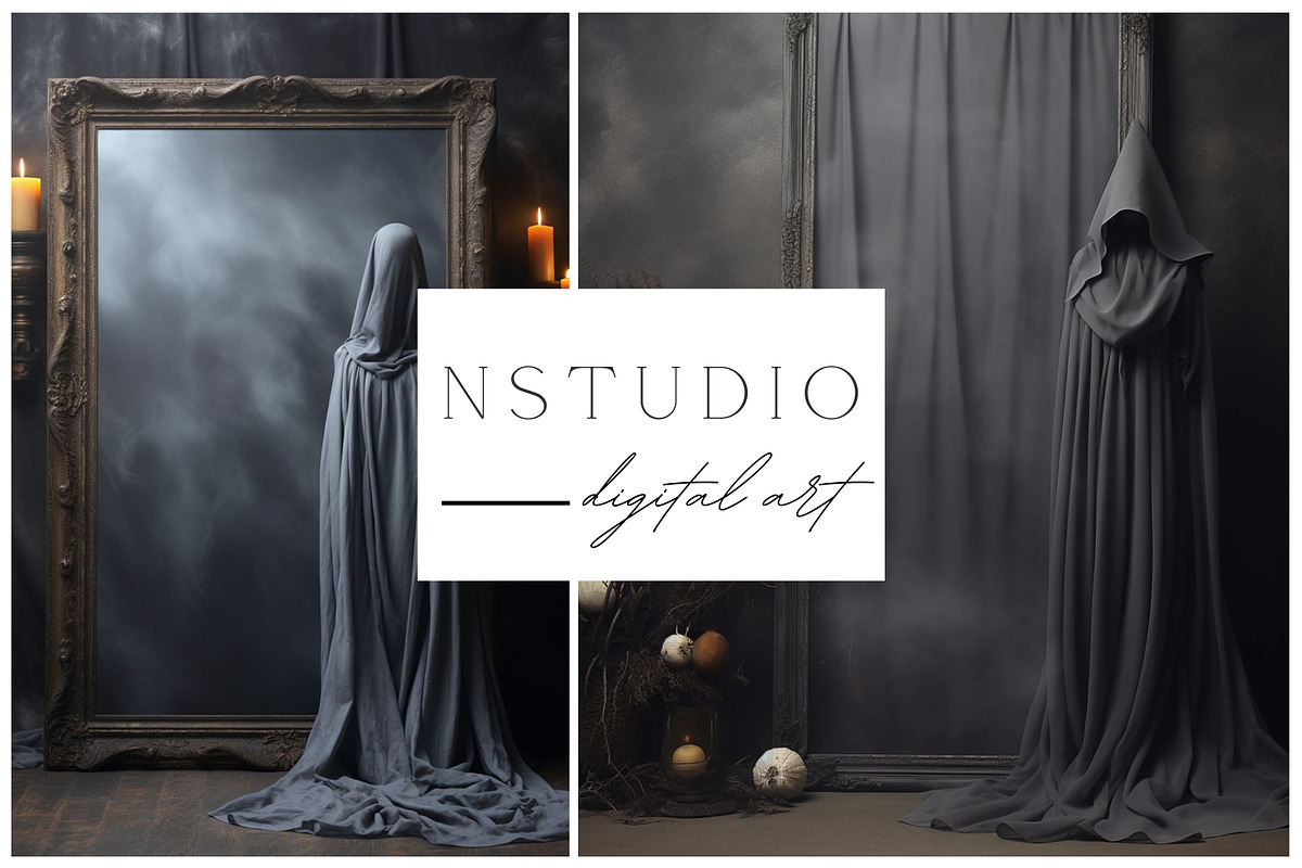 11 Gothic Halloween Backdrops, a Layer Style Add-On by NSTUDIO (Photo 2 of 7)