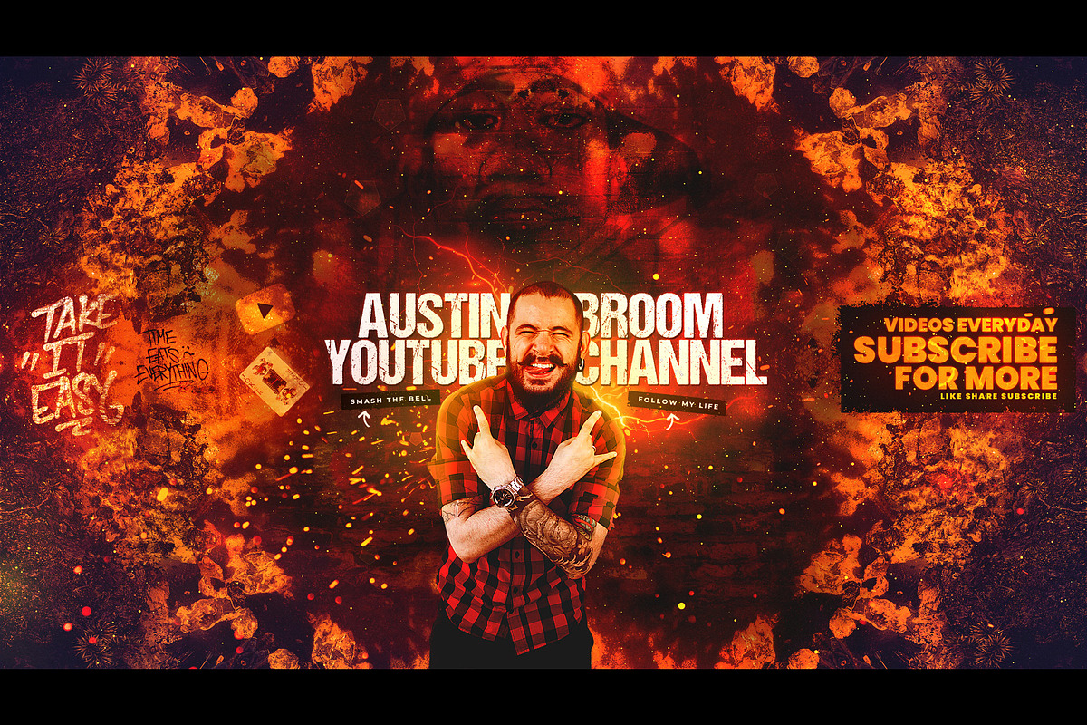 Epic Youtube Channel Art Banners, a Social Media Template by PremadePixels.com (Photo 2 of 6)