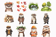 Otters and Beavers Clipart, an Illustration by Design Market (Thumbnail 4 of 5)