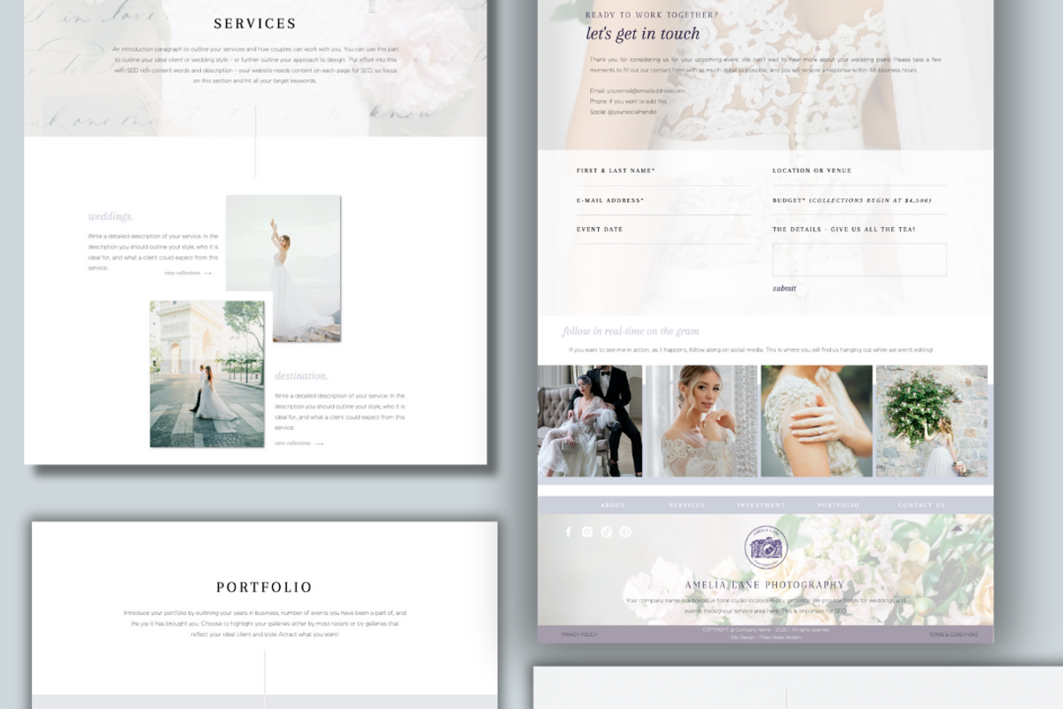 Showit Template for Wedding Pros, a Websites & App Template by Press Made Modern (Photo 3 of 4)