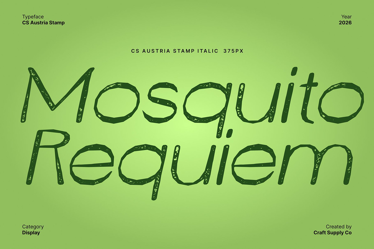 CS Austria Stamp, a Sans Serif Font by Craft Supply Co. (Photo 3 of 8)
