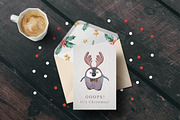 Antarctic Christmas Watercolor Set, a Decorative Illustration by Sha1nee (Thumbnail 6 of 7)