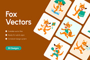 50 Fox Vectors Illustration, an Animal Illustration by Brickclay (Thumbnail 1 of 10)
