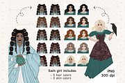 Witch Girl Clipart | Halloween Girl, a Person Illustration by GlamArtZhanna (Thumbnail 3 of 4)