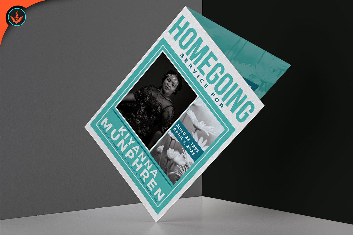 Funeral Program 34 Minimal Turquoise, a Brochure Template by SeraphimChris (Photo 6 of 7)