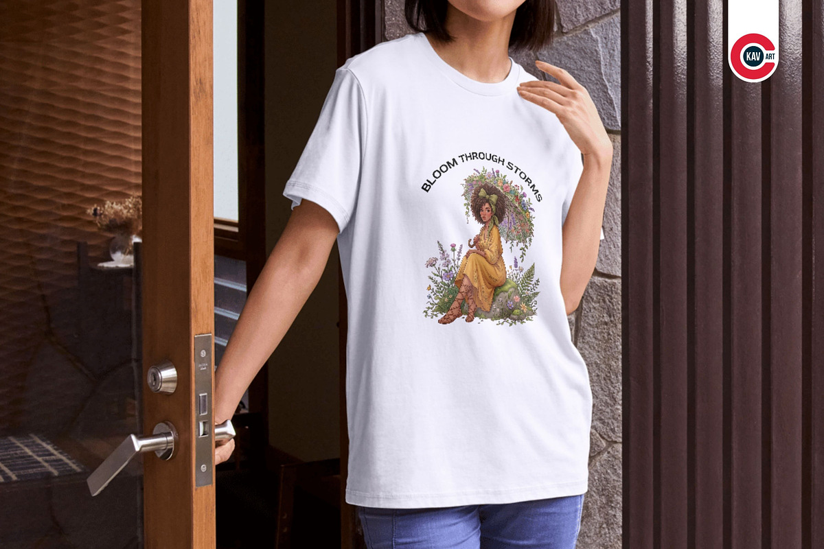 Cute Curly Hair Boho Afro Girls, a Person Illustration by C-Kav (Photo 7 of 14)