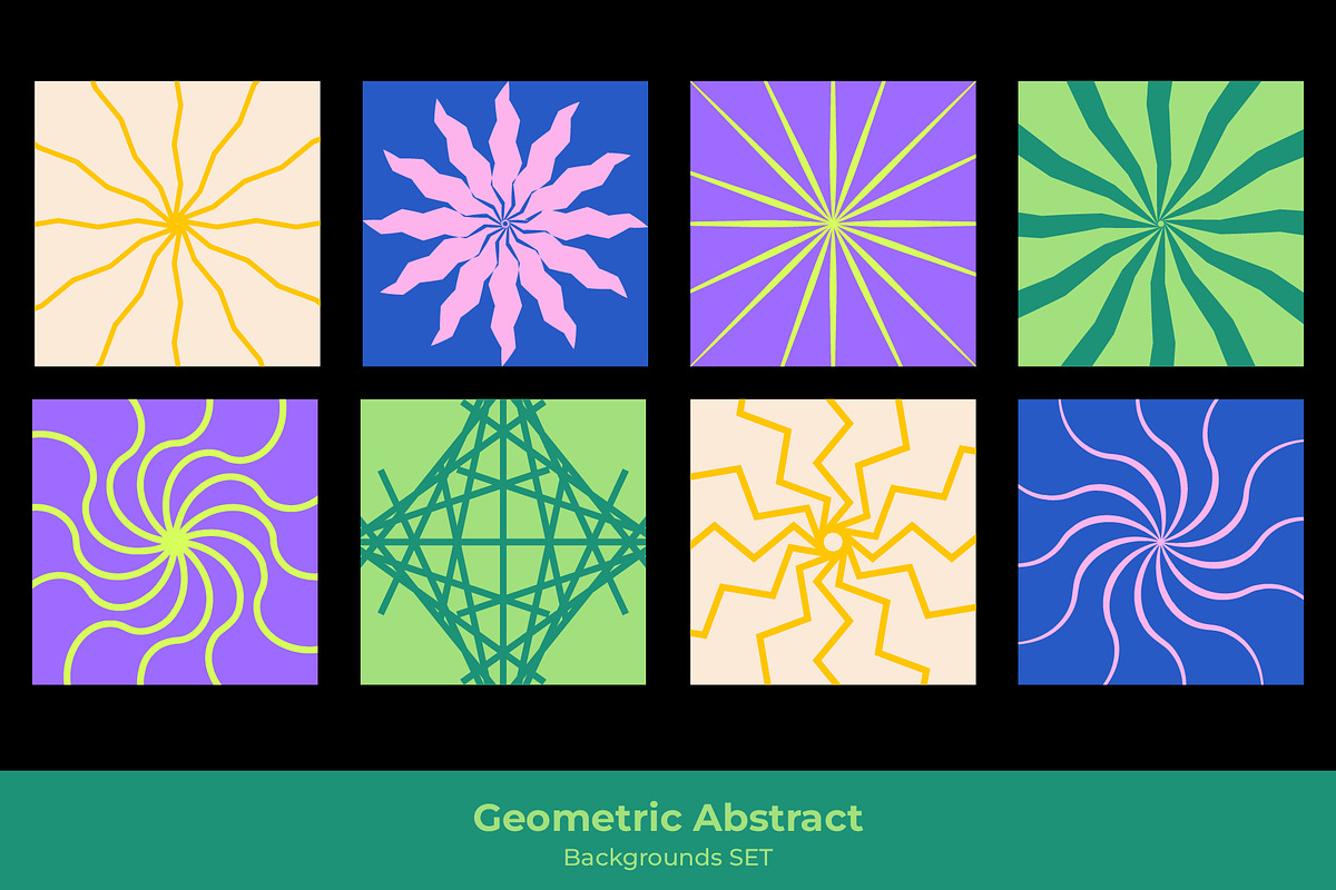 Retro Spiral Pattern Collection, a Background Graphic by Unique Design Team (Photo 2 of 3)