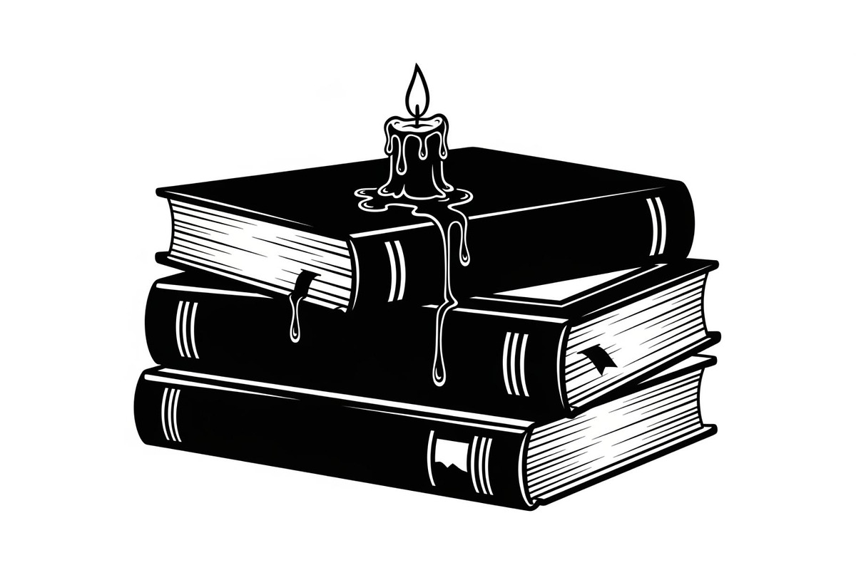 Vintage Book Stack Candle Bundle, an Illustration by jahid234 (Photo 12 of 31)