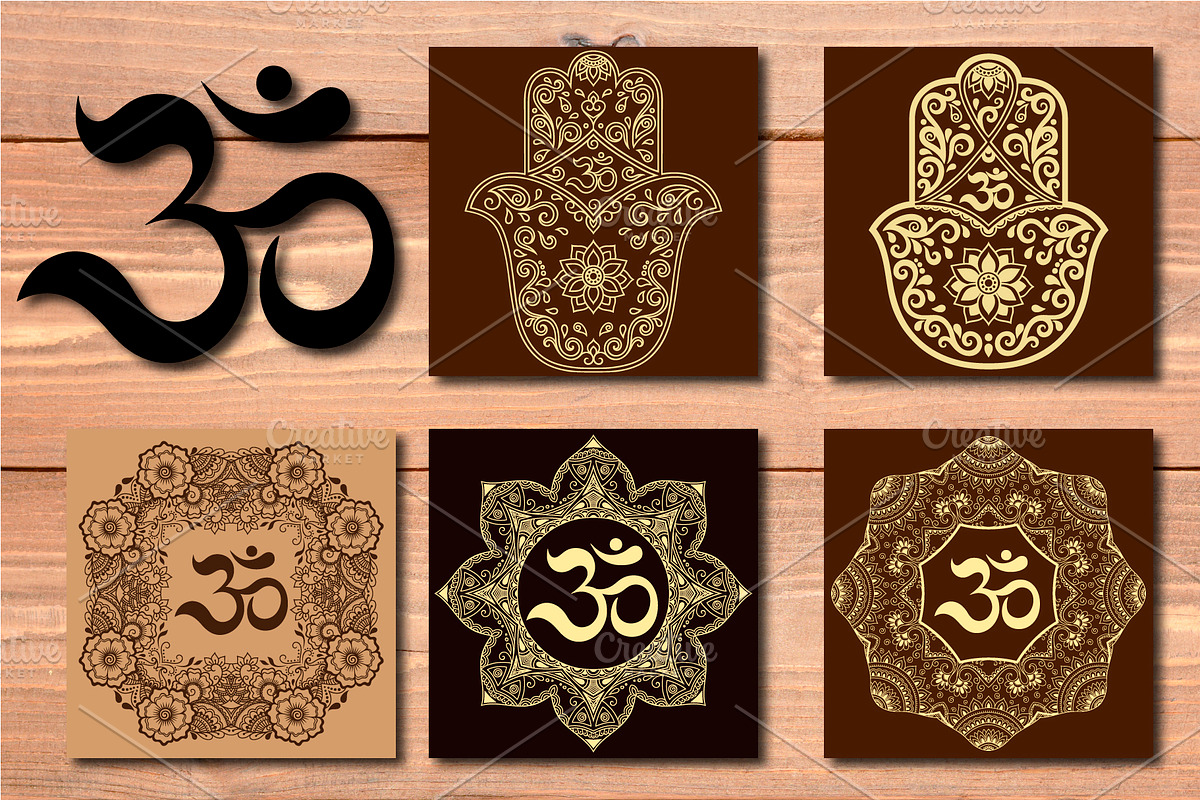 Patterns with mantra OM, an Object Graphic by Katika Shop (Photo 2 of 5)