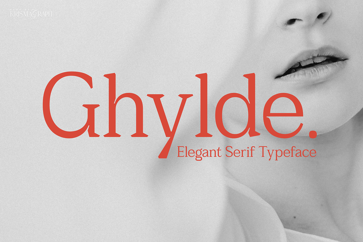 Ghylde | Elegant Serif, a Serif Font by Krismagraph (Photo 1 of 12)